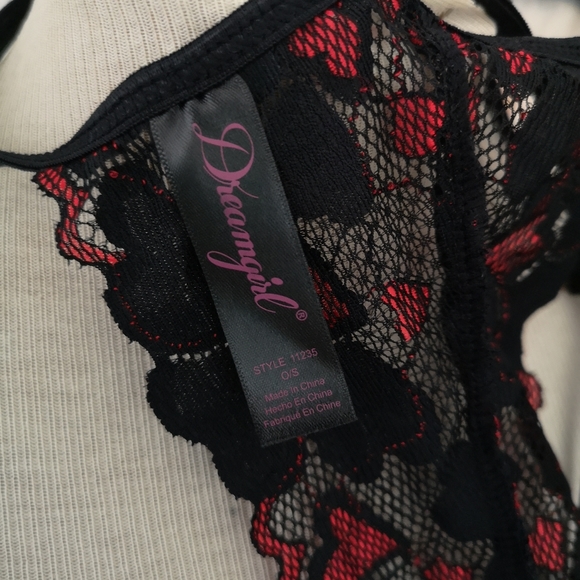 Dreamgirl Heart Lace Strappy Bondage Lingerie Set BNWOT - Picture 7 of 7